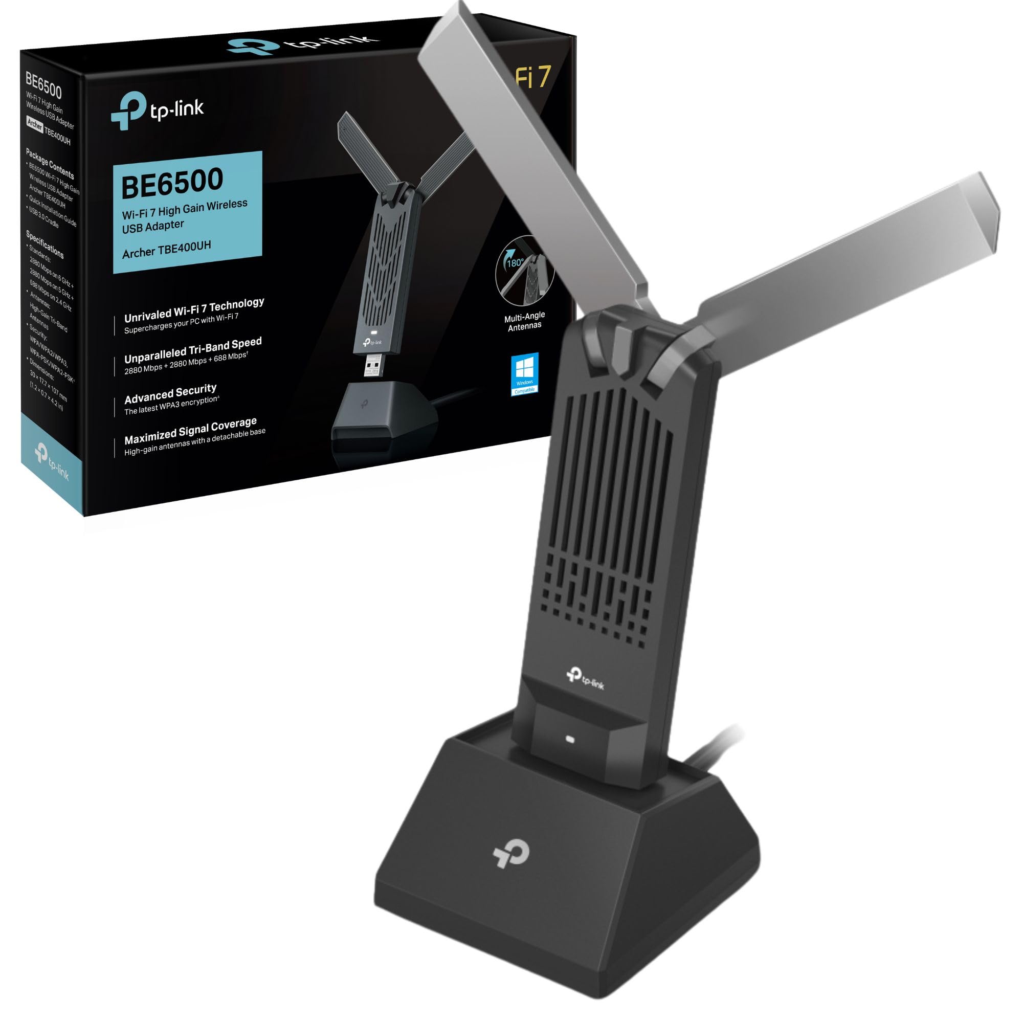 TP-Link Archer TBE400UH BE6500 WiFi 7 Dongle High Gain USB WiFi